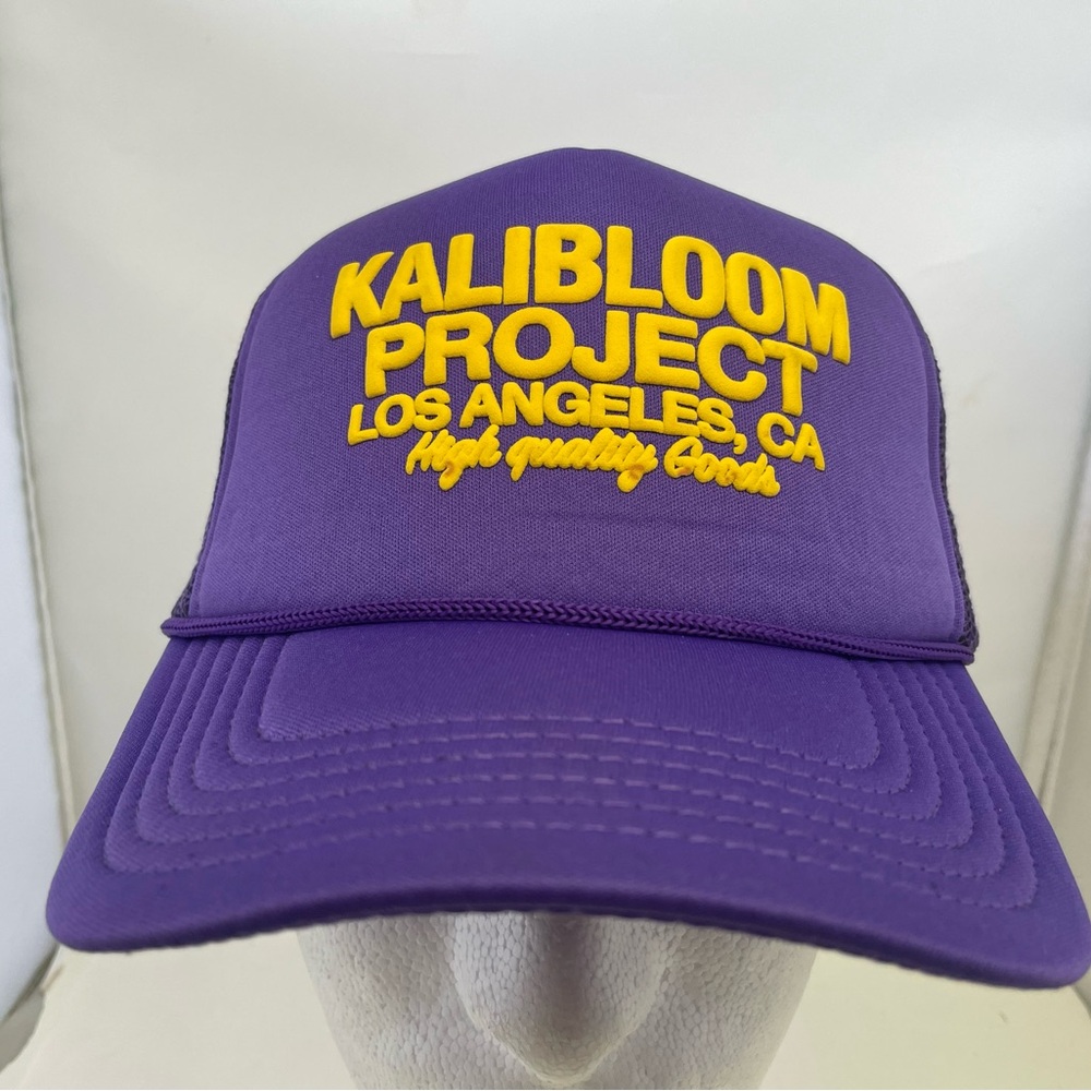 Kalibloom Project Los Angeles Purple Mesh Foam Rope Trucker Hat Cap Vaping Smoke